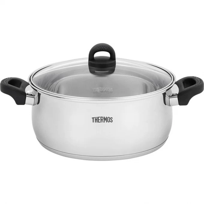 Кастрюля THERMOS KOP-W28N 28 см 7.0L из нержавеющей стали со стеклянной крышкой 771831 Кастрюля THERMOS KOP-W28N 28 см 7.0L из нержавеющей стали со стеклянной крышкой 771831