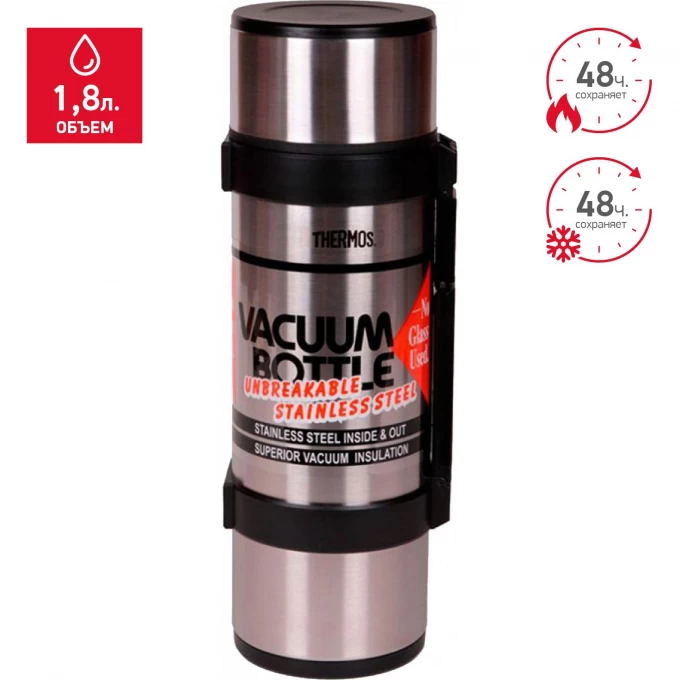 Термос THERMOS NCB-18B ROCKET BOTTLE BLACK 1,8L 835680 Термос THERMOS NCB-18B ROCKET BOTTLE BLACK 1,8L 835680